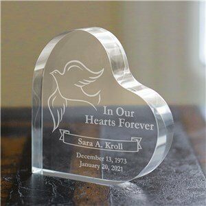 Engraved In Our Hearts Forever Heart Sympathy Gift Keepsake