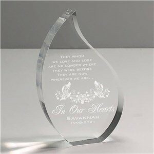 Engraved In Our Hearts Memorial Tear Keepsake