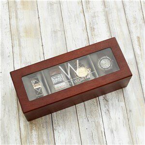 Engraved Initial and Last Name Watch Box