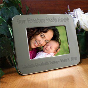 Engraved Little Angel Silver Picture Frame