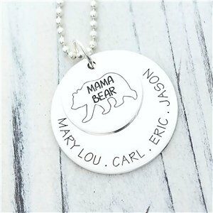 Engraved Mama Bear necklace