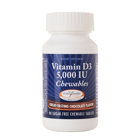 Enzymatic Therapy Vitamin D3 5,000IU Chewables Chocolate - 90.0 ea