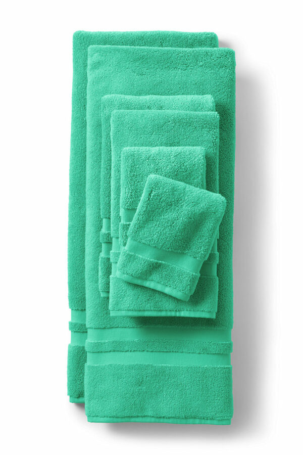 Essential Cotton Bath Towel - Lands' End - Blue