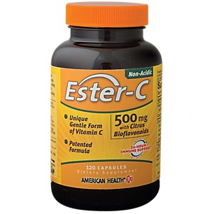 Ester-C with Citrus Bioflavonoids - Non-Acidic Form of Vitamin C - 500 MG (120 Capsules)