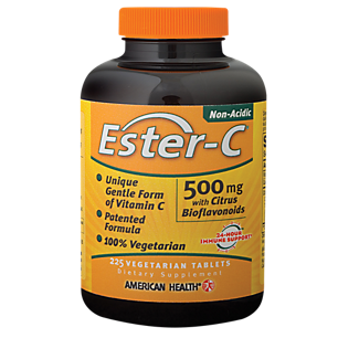 Ester-C with Citrus Bioflavonoids - Non-Acidic Form of Vitamin C - 500 MG (225 Vegetarian Tablets)
