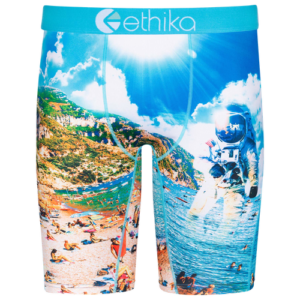 Ethika Mens Ethika Graphic Brief - Mens Blue/Multi Size L