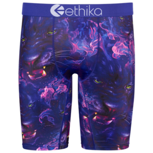 Ethika Mens Ethika Graphic Brief - Mens Purple/Black Size L