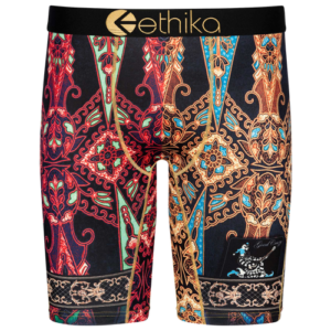 Ethika Mens Ethika Graphic Brief - Mens Red/Orange/Black Size S