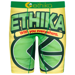 Ethika Mens Ethika Graphic Briefs - Mens Yellow/Green Size M