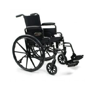 Everest & Jennings Traveler Lightweight Wheelchair with Flip Back Arm and Swing Footrests 16 x 16 - 1.0 Each
