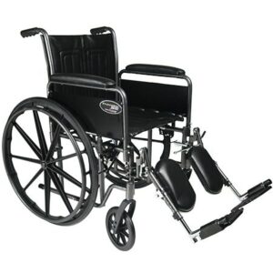 Everest & Jennings Travelers SE Steel Wheelchair with Removable Arms and Elevating Legrest 18 Inch - 1.0 Each