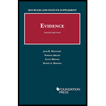 Evidence: Rules, Statute and Case Supplement - 2019