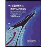 Experiments in Computing : Laboratories for Introductory Computer Science in Turbo Pascal - Text Only