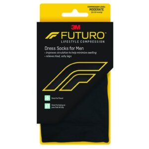 FUTURO Revitalizing Dress Socks for Men Black - 1.0 EA