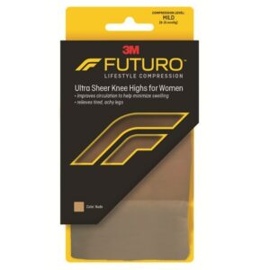 FUTURO Ultra Sheer Nude Knee Highs for Women - 1.0 ea