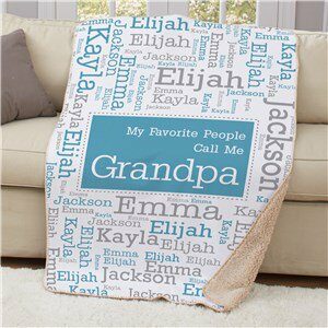 Favorite People Word-Art Personalized Sherpa Throw