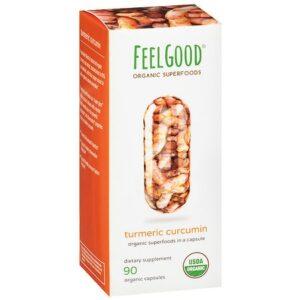 Feel Good Superfoods Organic Turmeric Curcumin - 90.0 ea