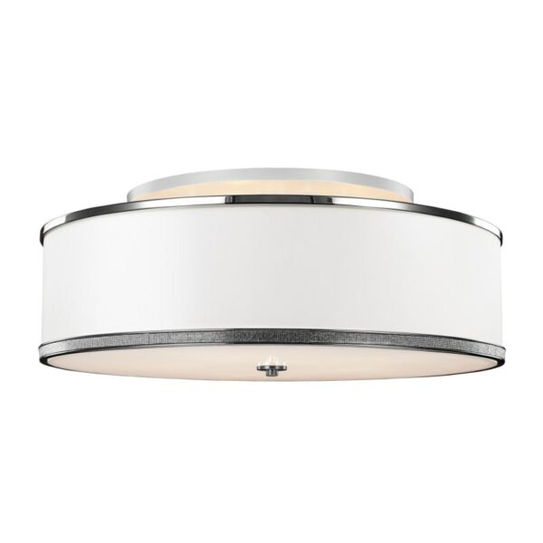 Feiss SF327 Pave 5 Light Semi-Flush Ceiling Fixture Polished Nickel Indoor Lighting Ceiling Fixtures Semi-Flush