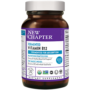 Fermented Vitamin B12 - 1,000 MCG + Whole-Food Herbs for Better Absorption (30 Vegan Tablets)