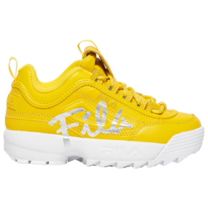 Fila Boys Fila Disruptor II - Boys' Preschool Shoes Yellow/White/Gray Size 11.0