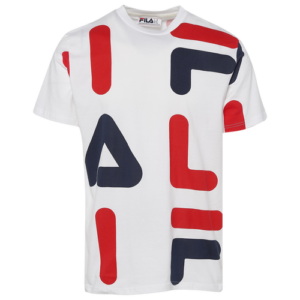 Fila Mens Fila Bennet T-Shirt - Mens White/Chinese Red/Peacoat Size S