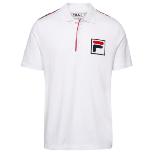 Fila Mens Fila Biella Italia Polo - Mens White/Navy/Red Size S