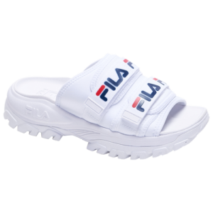 Fila Womens Fila Outdoor Slide - Womens Shoes White/Navy/Red Size 05.0