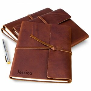 Fine Leather Journal with Free Embossing - Personalized Gift