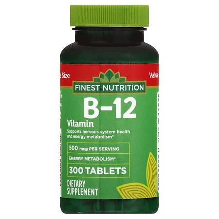 Finest Nutrition B-12 Vitamin 500 mcg Dietary Supplement Tablets - 300.0 ea