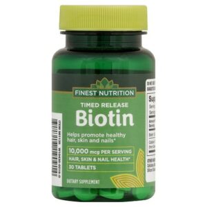 Finest Nutrition Biotin 10000 mcg Tablets Time Released - 30.0 ea