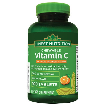 Finest Nutrition Chewable Vitamin C Orange - 100.0 ea