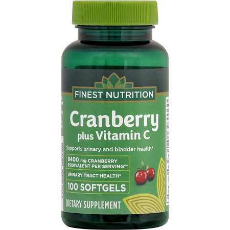 Finest Nutrition Cranberry + Vitamin C, Softgel - 100.0 ea