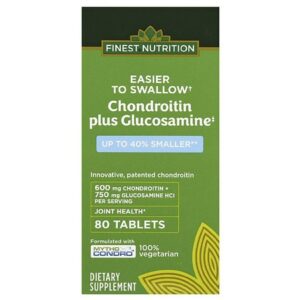 Finest Nutrition Easier to Swallow Chondroitin plus Glucosamine - 80.0 ea