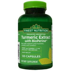 Finest Nutrition Enhanced Absorption Turmeric Extract with BioPerine - 120.0 ea