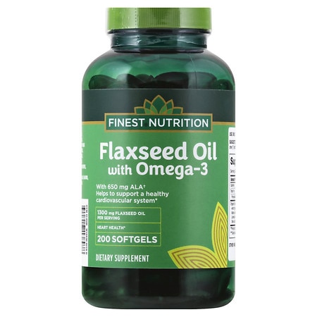 Finest Nutrition Flaxseed Oil 1300 mg Dietary Supplement Softgels - 200.0 ea