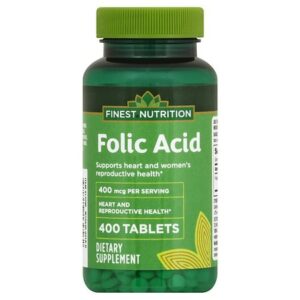 Finest Nutrition Folic Acid 400mcg, Tablets - 400.0 ea