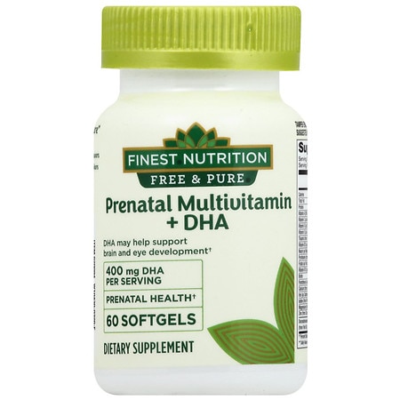 Finest Nutrition Free & Pure Free & Pure Prenatal Vitamin + DHA - 60.0 ea