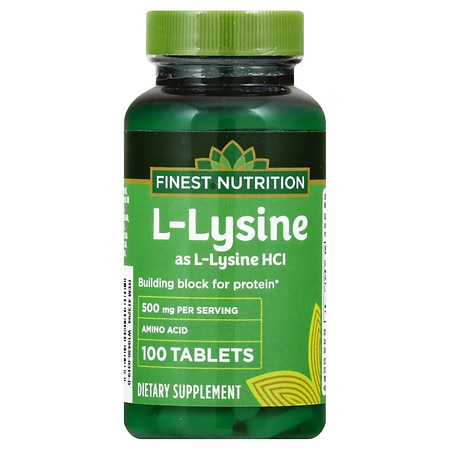 Finest Nutrition L-Lysine 500 mcg Dietary Supplement Tablets - 100.0 ea