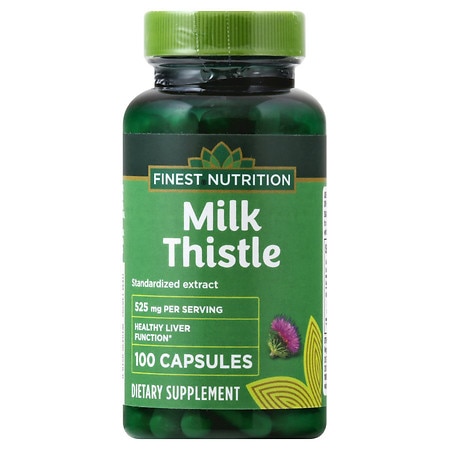 Finest Nutrition Milk Thistle 525 mg Dietary Supplement Capsules - 100.0 ea