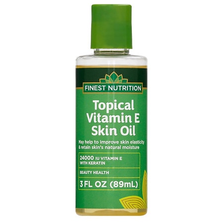 Finest Nutrition Topical Vitamin E Skin Oil with Keratin - 3.0 oz