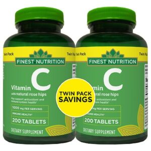 Finest Nutrition Vitamin C 1000mg Twin - 200.0 ea x 2 pack