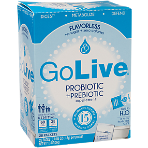 Flavorless Prebiotic & Probiotic Supplement - 15 Billion - Unflavored (28 Single Serving Packets)