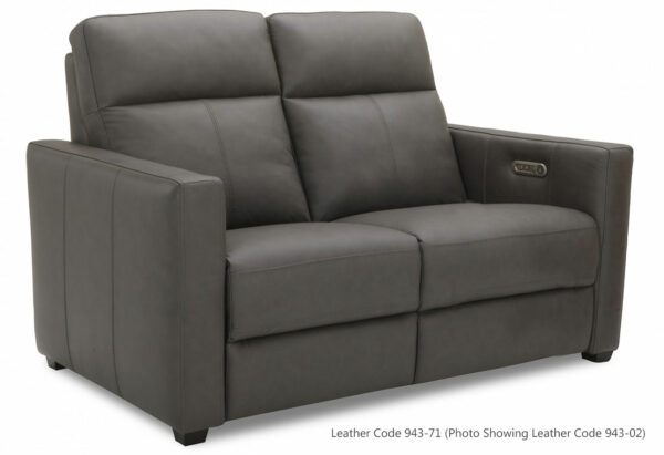 Flexsteel Broadway Cinnamon Leather Power Reclining Loveseat With Power Headrests