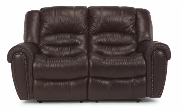 Flexsteel Town Barolo Leather Reclining Loveseat