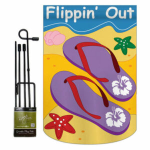 Flippin' Out Summer Fun In The Sun Garden Flag Set