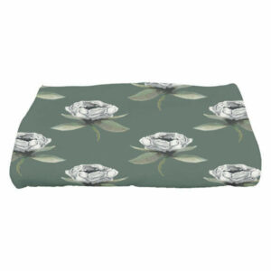 Floral Bunch 28"x58" Green Floral Bath Towel