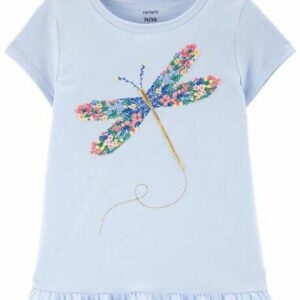 Floral Dragonfly Jersey Tee