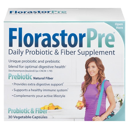 Florastor Daily Probiotic & Fiber Supplement - 30.0 ea