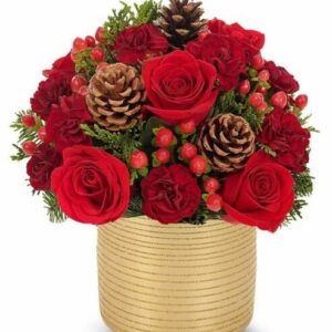 Flowers - Crimson Christmas Bouquet - Regular