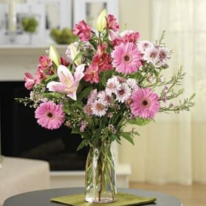 Flowers - Deluxe Pink Flower Bouquet - Regular